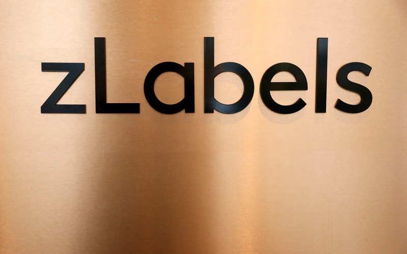 The logo of zLabels part of fashion retailer Zalando is pictured in an office building in