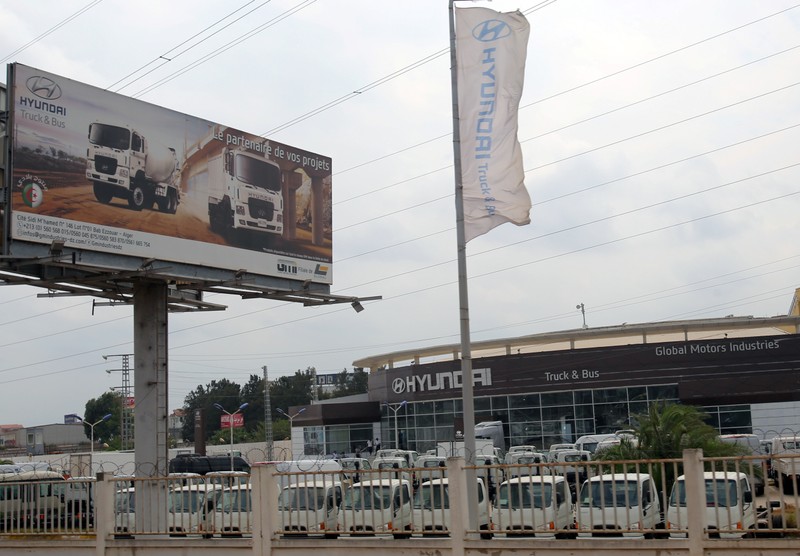 A view shows a Hyundai showroom in Algiers