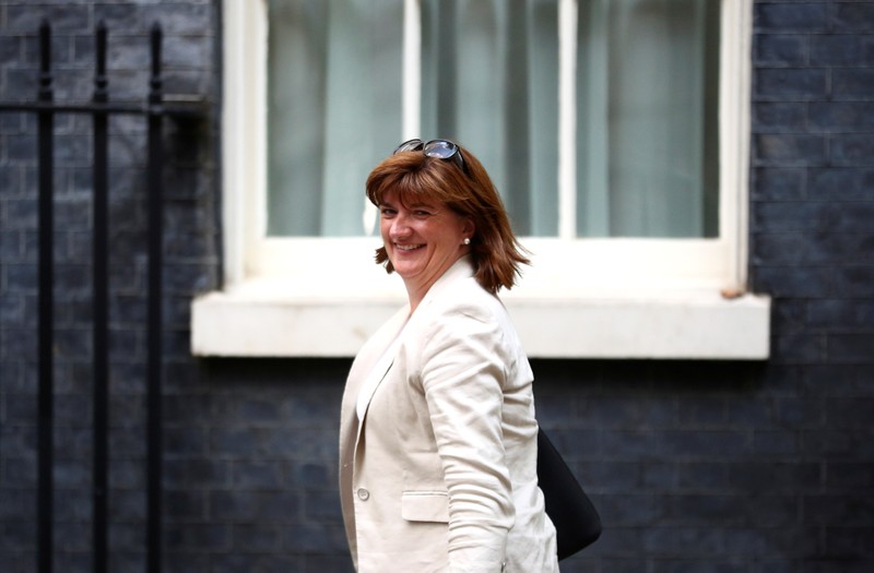 Britain's Secretary of State for Digital, Culture, Media and Sport Nicky Morgan is seen