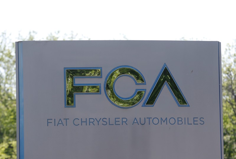 FILE PHOTO: A Fiat Chrysler Automobiles sign is seen at the U.S. headquarters in Auburn Hills,