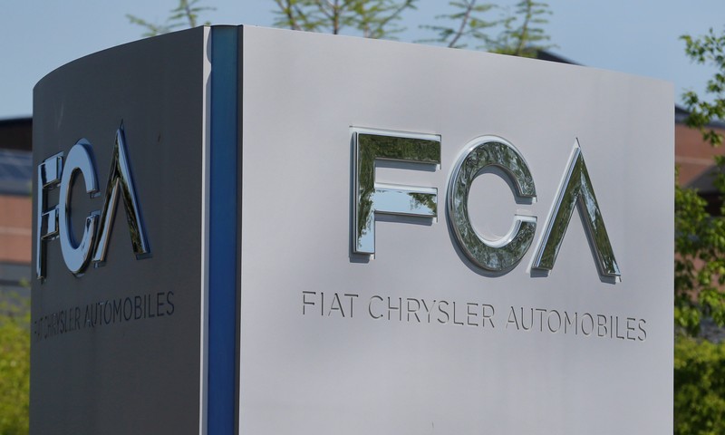 FILE PHOTO: A Fiat Chrysler Automobiles sign is seen at the U.S. headquarters in Auburn Hills,