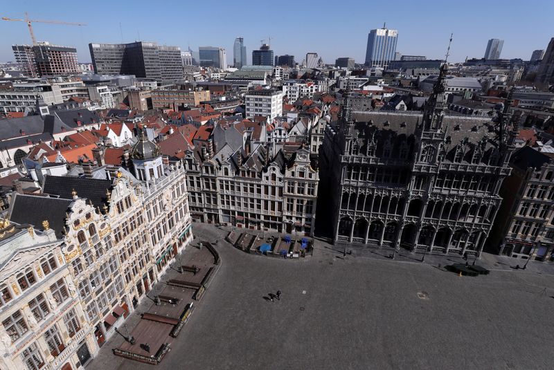 FILE PHOTO: View of the Brussels' Grand Place during the coronavirus disease (COVID-19)