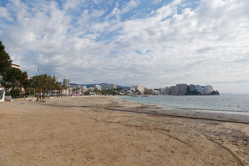 General view of the Punta Ballena street in Magaluf during the coronavirus disease (COVID-19)