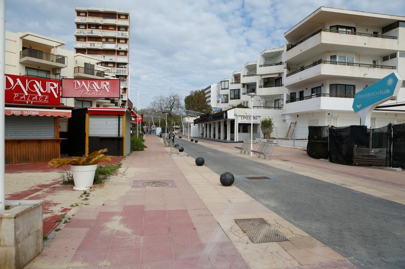 General view of the Magaluf beach during the coronavirus disease (COVID-19) outbreak in