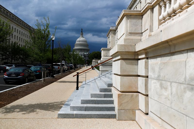 U.S. Congressional leaders arrive to announce deal on coronavirus relief on Captiol Hill in