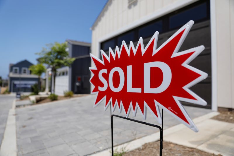 FILE PHOTO: A newly constructed single family home is shown as sold in Encinitas, California